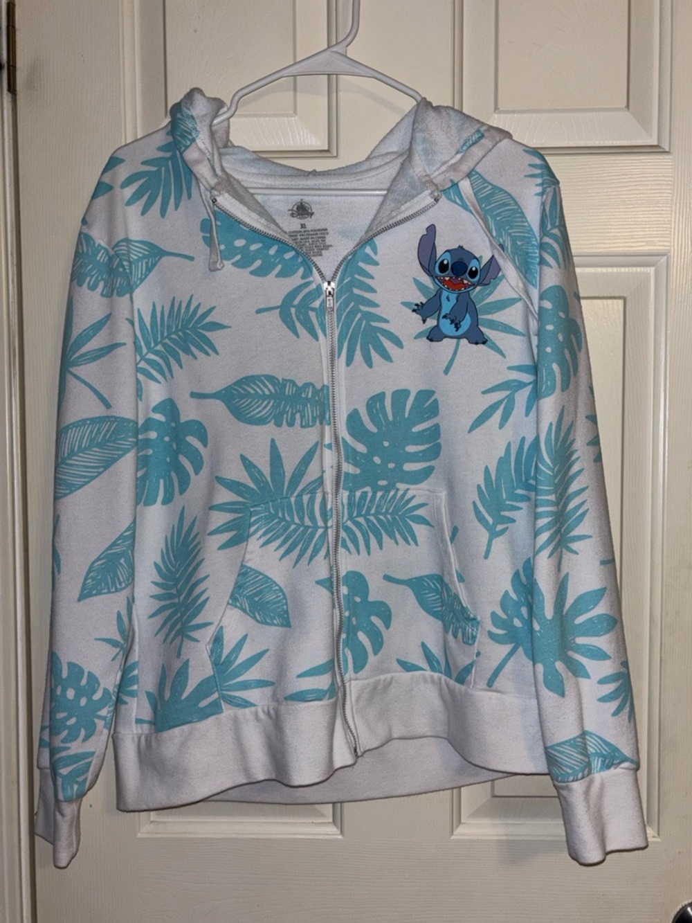 STITCH FULL ZIP JACKET WITH TROPICAL LEAF PRINT